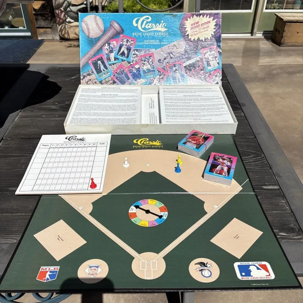 Vtg 1989 Classic Major League Baseball Board Game - Open Box w/ Sealed Cards MLB
